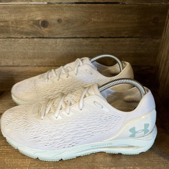 Womens Under Armour HOVR Sonic 3 White Athletic‎ Running Shoes Size 10 M GUC - Picture 2 of 7